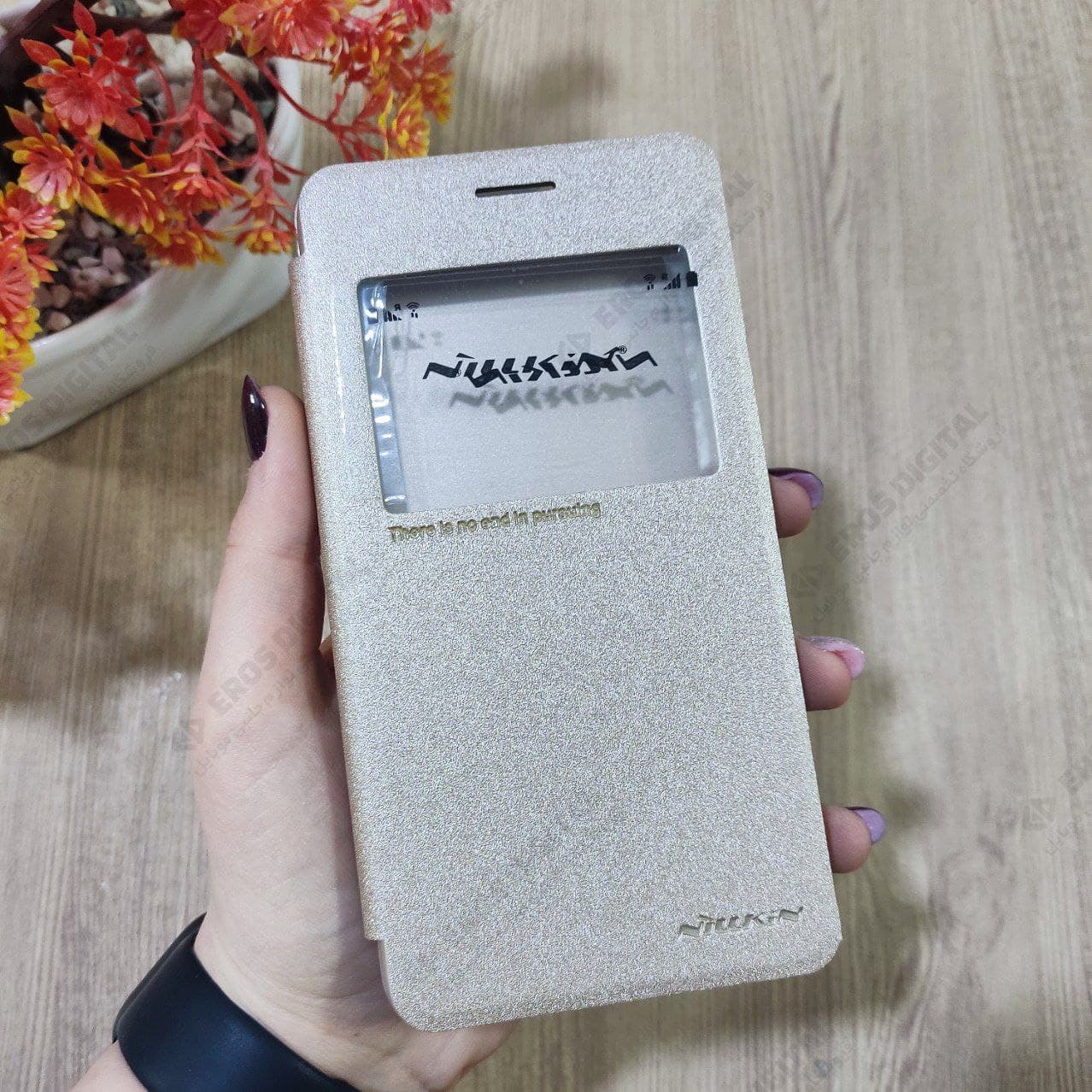 قاب گوشی Huawei Honor 6 Plus کیف کلاسوری نیلکین مدل Sparkle Leather — تصویر ۴