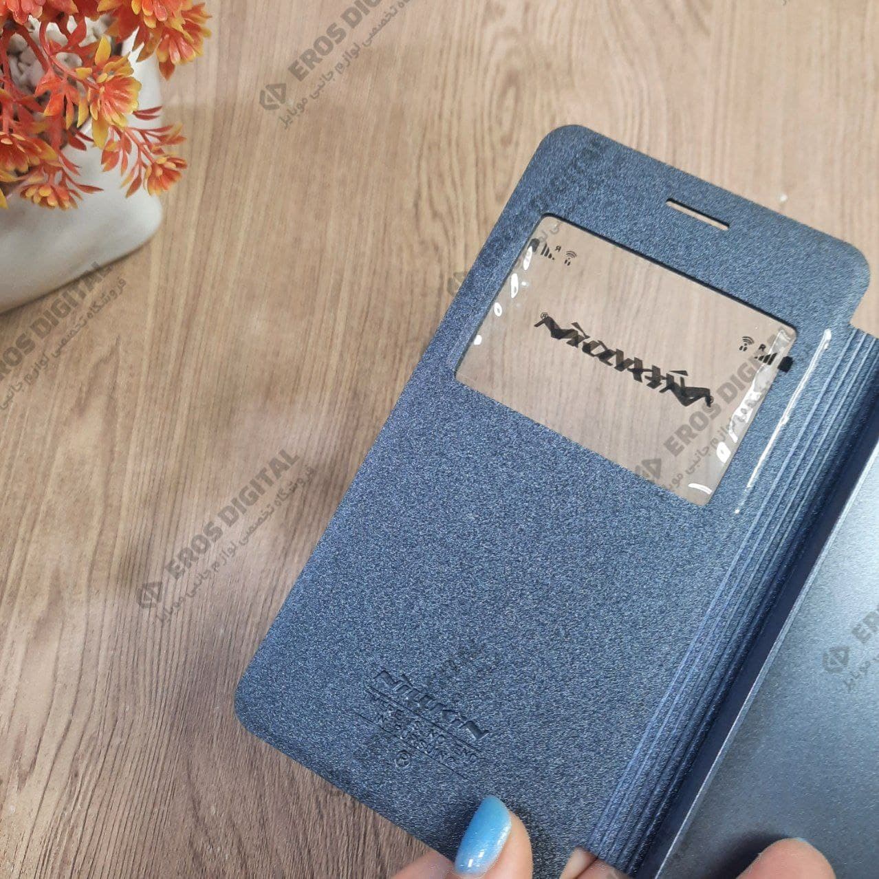 قاب گوشی Huawei Honor 6 Plus کیف کلاسوری نیلکین مدل Sparkle Leather — تصویر ۳