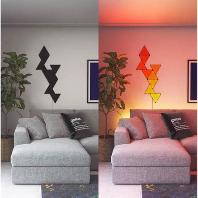 پنل روشنایی هوشمند 9 قطعه Nanoleaf Shapes Limited Edition Ultra Black Triangles Smarter Kit — تصویر ۶