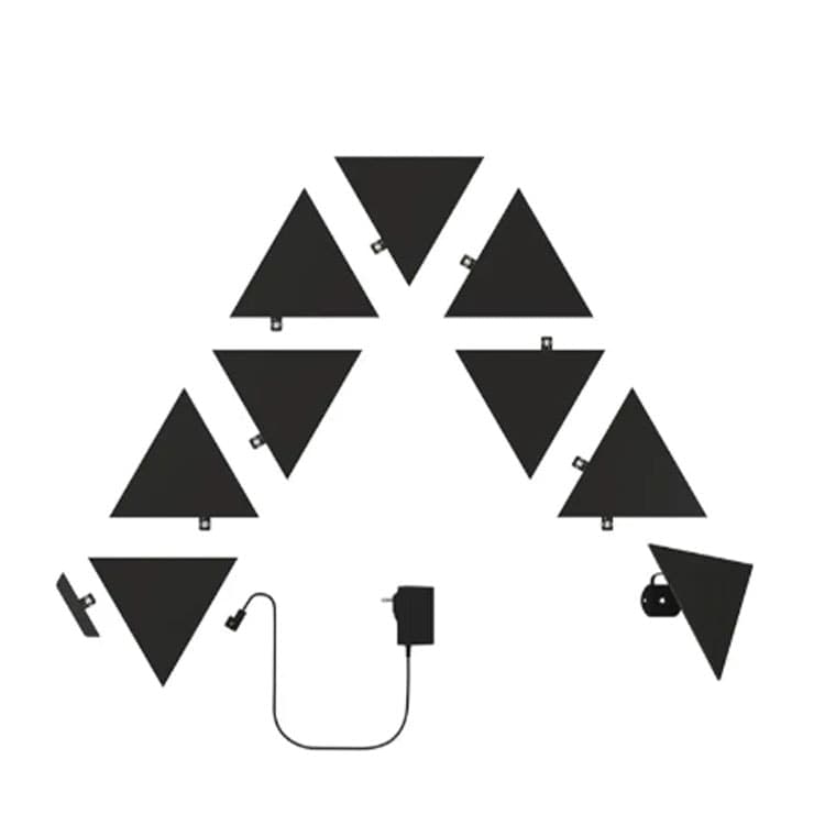 پنل روشنایی هوشمند 9 قطعه Nanoleaf Shapes Limited Edition Ultra Black Triangles Smarter Kit — تصویر ۲