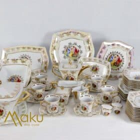 سرویس 52 پارچه چهار گوش سفید سه دختر — تصویر ۲
