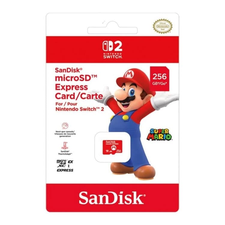 کارت حافظه SanDisk Super Mario microSD Express Card مخصوص نینتندو سوییچ 2 – 256GB — تصویر ۳