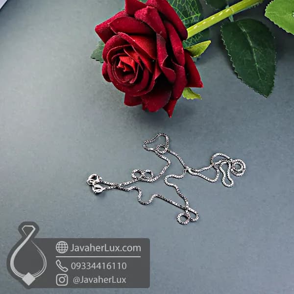 زنجیر نقره ونیزی _ کد : 100751 — تصویر ۴