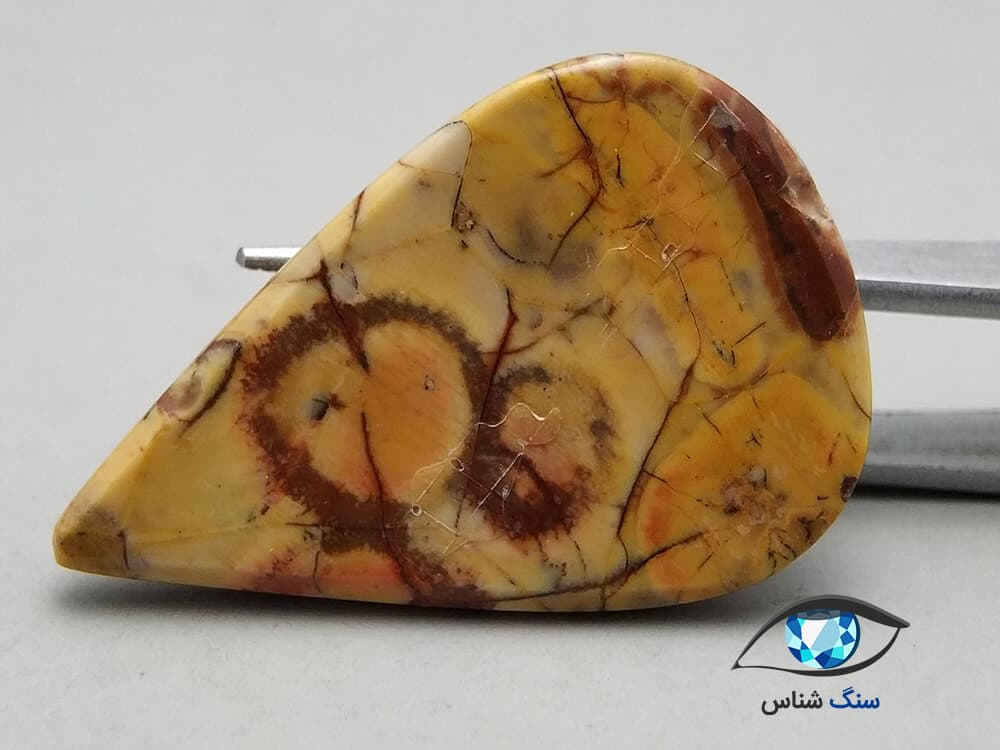 سنگ جاسپر چشم پرنده اشکی 7.3 گرم — تصویر ۳