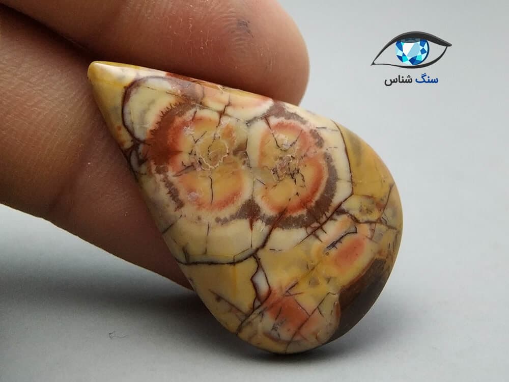 سنگ جاسپر چشم پرنده اشکی 7.3 گرم — تصویر ۴