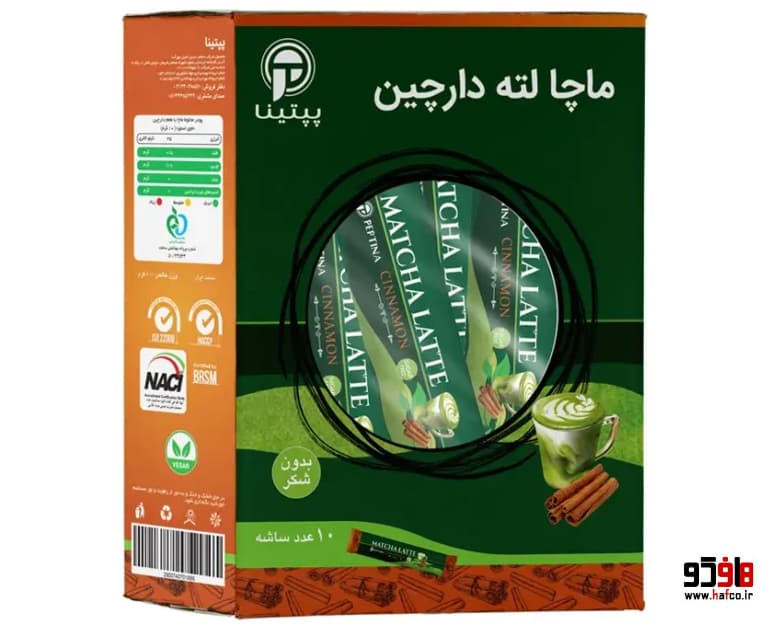 ماچا لته دارچین پپتینا بسته 10 عددی