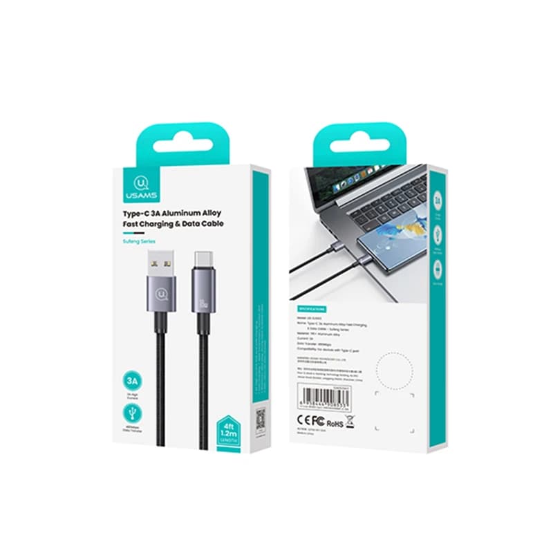 کابل تبدیل Usb به Usb-c یوسمز مدل SJ663 طول 1.2 متر — تصویر ۳