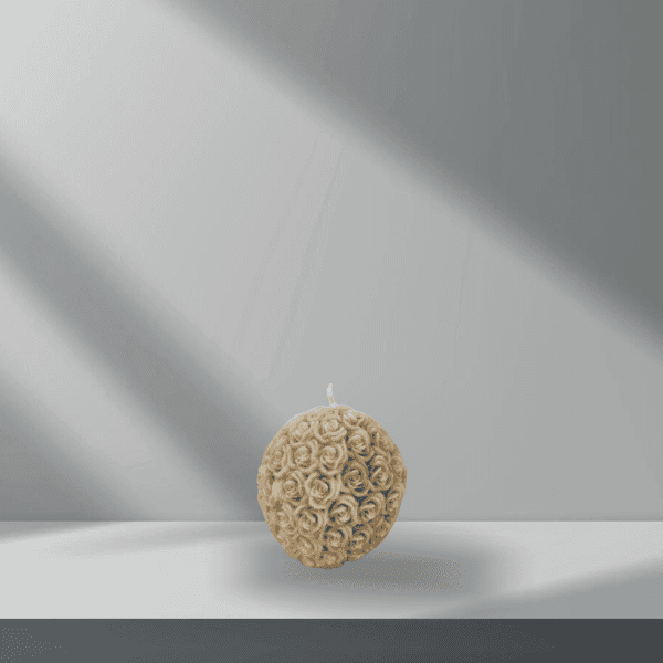 شمع دکوری گوی رز نسکافه ای
