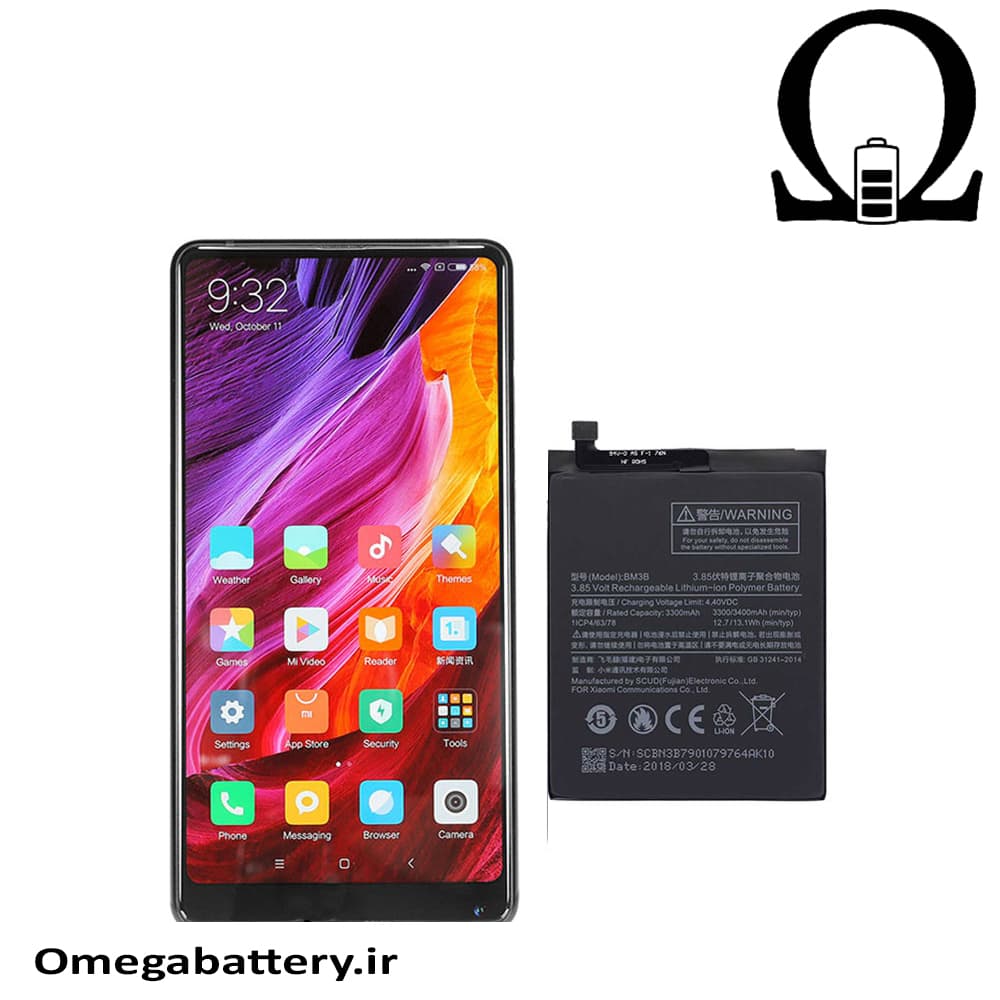 باتری اصلی شیائومی Xiaomi Mi Mix 2 – BM3B