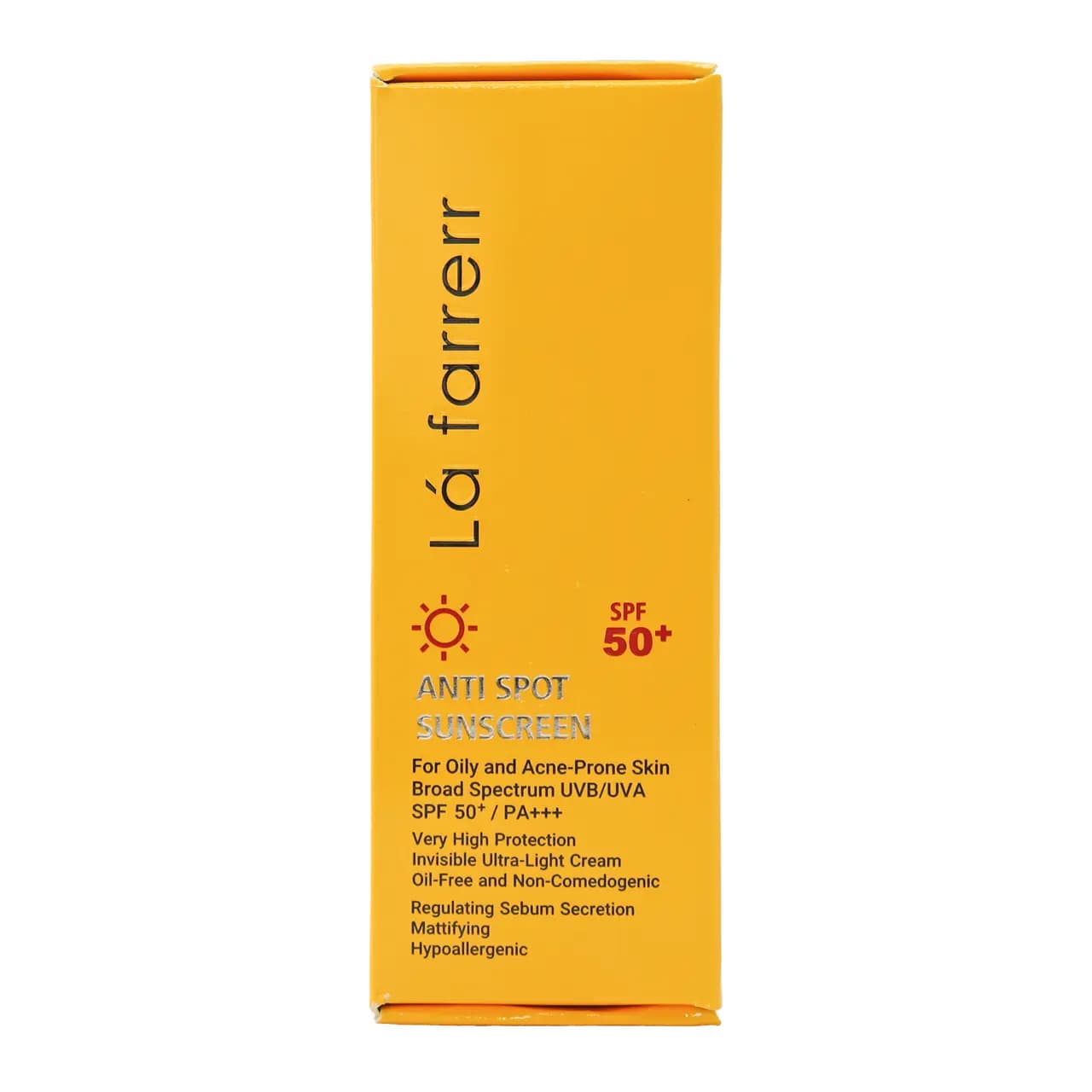 کرم ضد آفتاب و ضد لک بی رنگ لافارر پوست چرب spf50 — تصویر ۵
