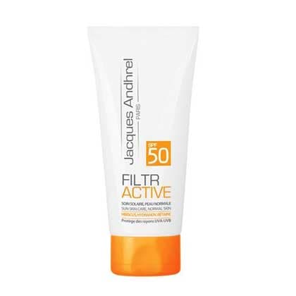 کرم ضد آفتاب بدون رنگ ژاک آندرل پاریس مخصوص پوست خشک و معمولی FILTR ACTIVE SPF 50حجم 50 میلی لیتر