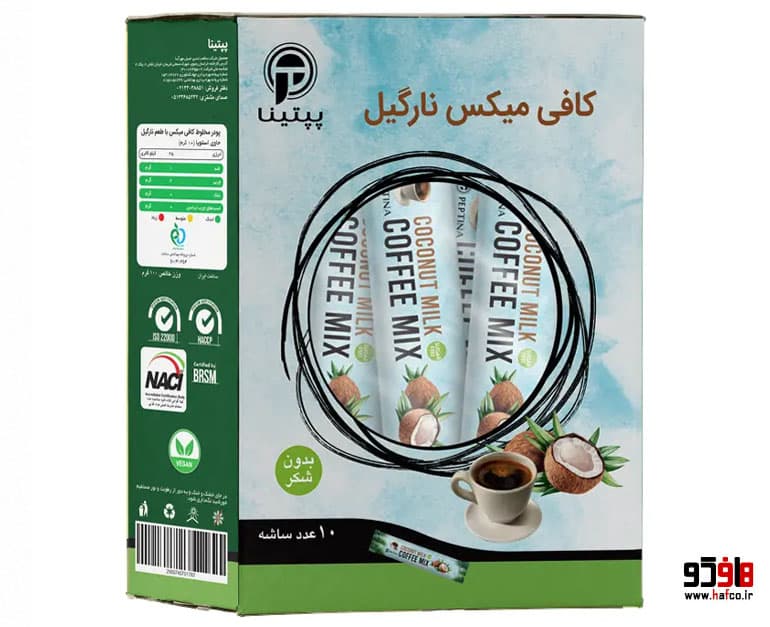 کافی میکس نارگیل پپتینا بسته 10 عددی