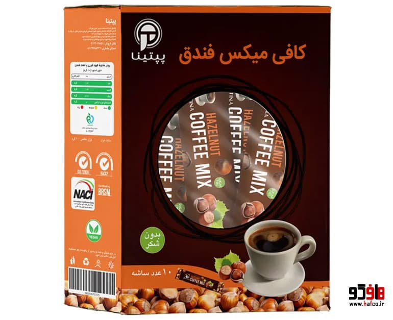 کافی میکس فندق پپتینا بسته 10 عددی