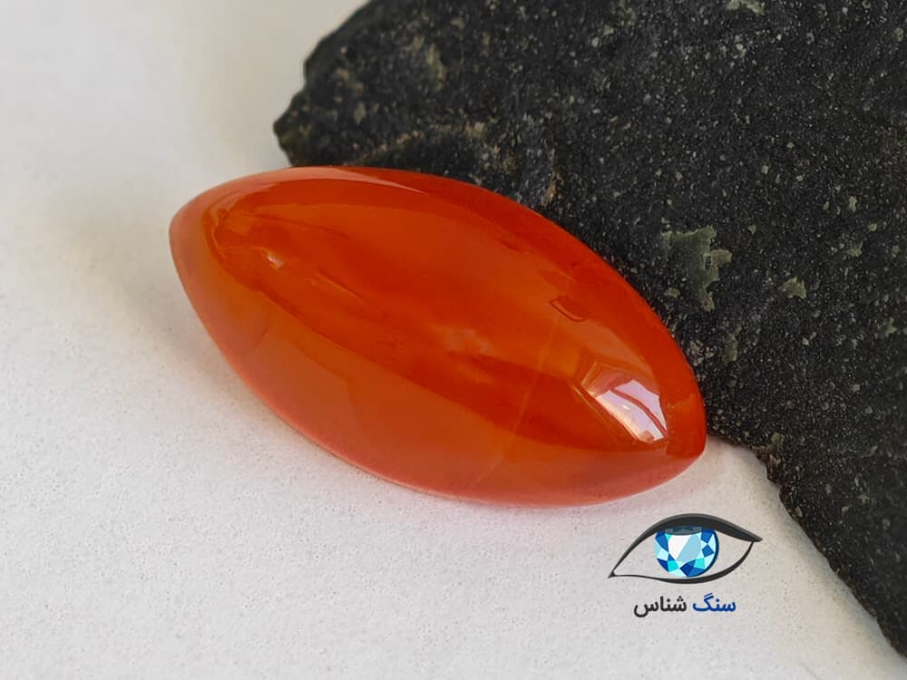 کارنلین رنگ شده تراش مارکیز 1 گرم — تصویر ۵