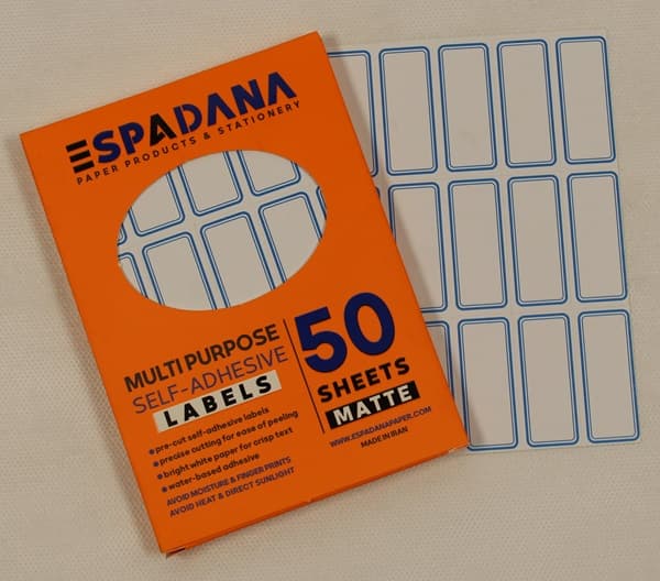 برچسب 50 برگی دورآبی سایز 20*47 ميليمتر مدل108 اسپادانا