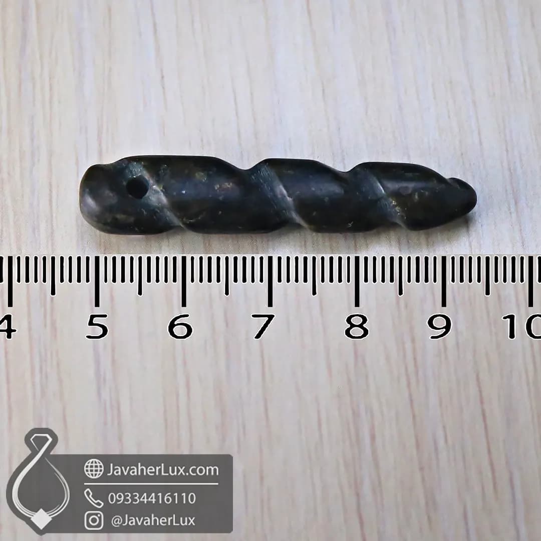 گردنبند سنگ هبهاب مهره اصل _ کد : 400732 — تصویر ۳