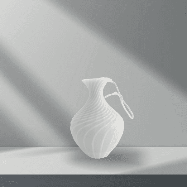 شمع دکوری کوزه ای سفید