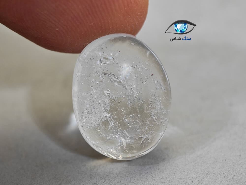 کوارتز شفاف بیضی 2 گرم — تصویر ۳