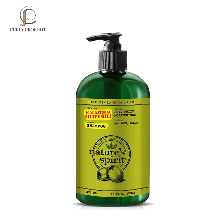 شامپو ضد وز روغن زیتون اسپریت Natures Spirit Anti-Frizz Olive Oil Shampoo 355ml
