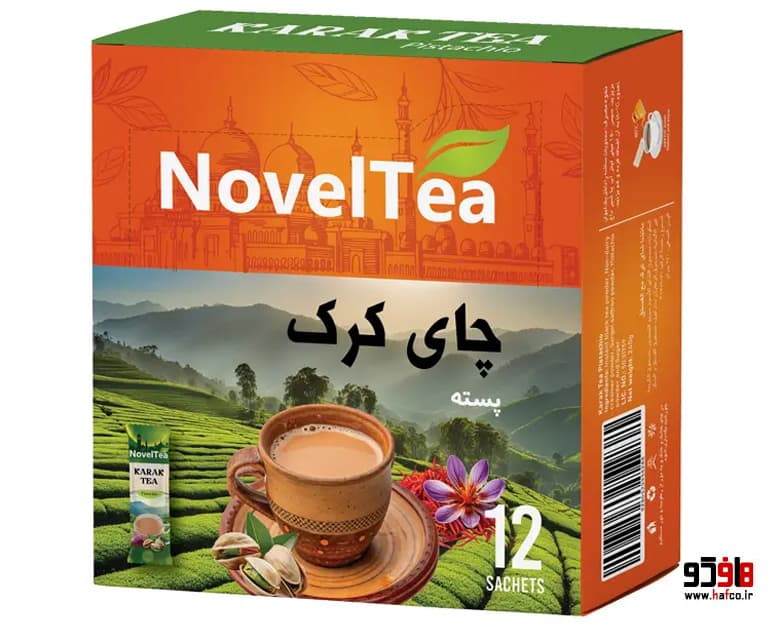 چای کرک پسته زعفرانی ناول تی بسته 12 عددی