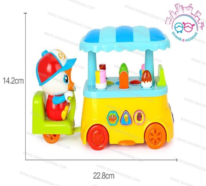 اردک بستني فروش هولي تويز 6101 – Huile Toys Colorful IceCream Cart — تصویر ۲