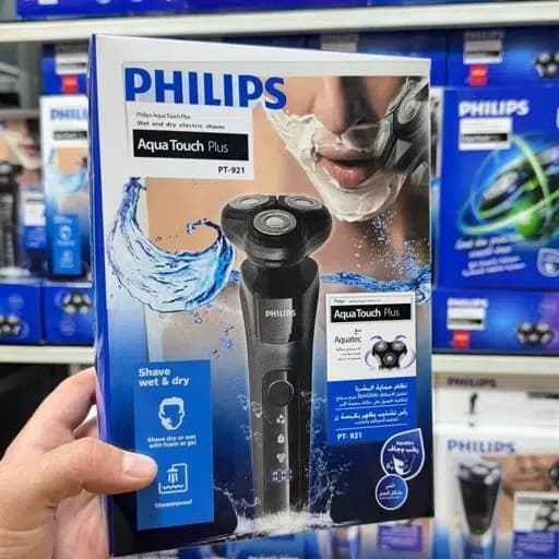 ماشین اصلاح سه تیغ صورت سه کاره فیلیپس مدل PT-921