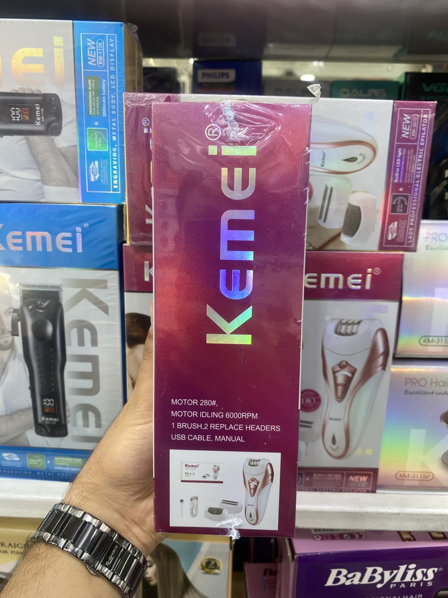 اپیلاتور و موکن 3 کاره برند کیمی مدل KEMEI KM-3010 — تصویر ۲