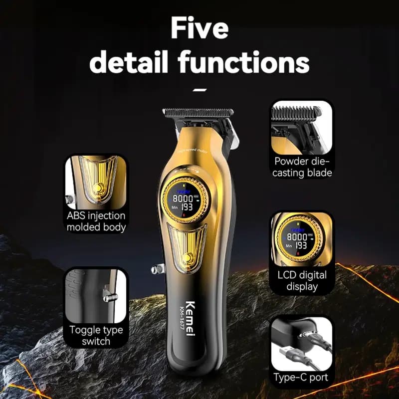 ماشین اصلاح خط زن Kemei KM-1677 — تصویر ۵