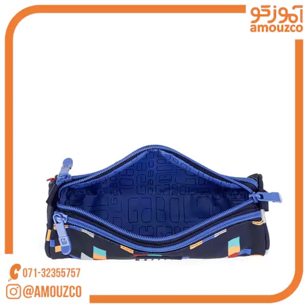 جامدادی سه زیپ Cubik سایز 22×7×7 گابل (2025) — تصویر ۲