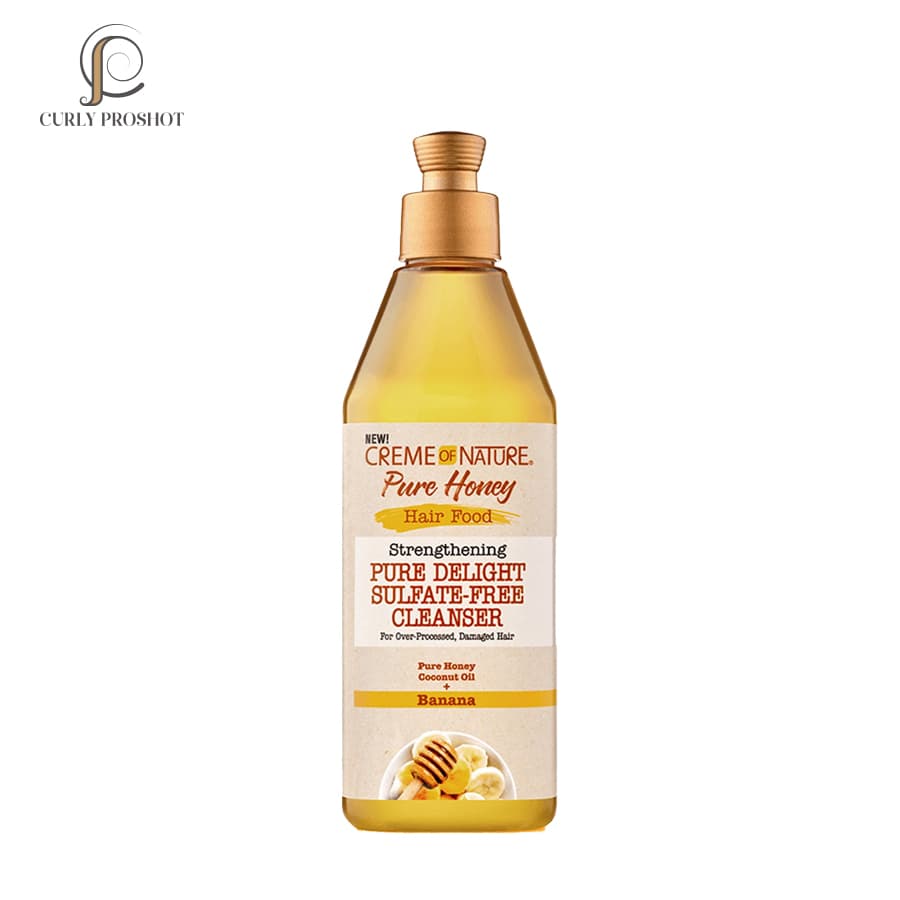 محلول پاک کننده کف سر نیچر Creme of Nature Banana Strengthening Pure Delight Cleanser