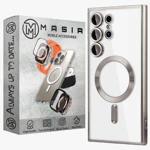 کاور مسیر مدل Magnetic Magsafe Lens مناسب برای گوشی موبایل سامسونگ Galaxy S24 Ultra به همراه محافظ لنز دوربین