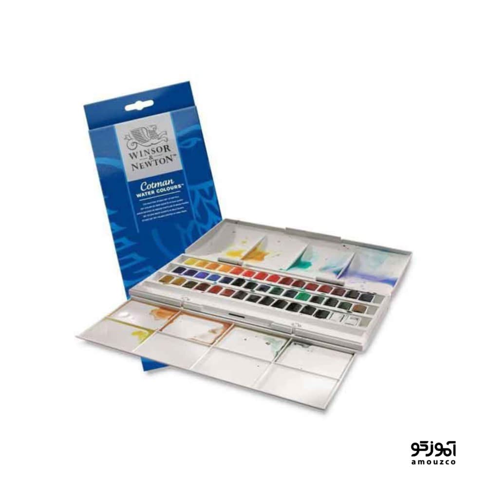 قرص آبرنگ 45 رنگ وینزور سری کاتمن