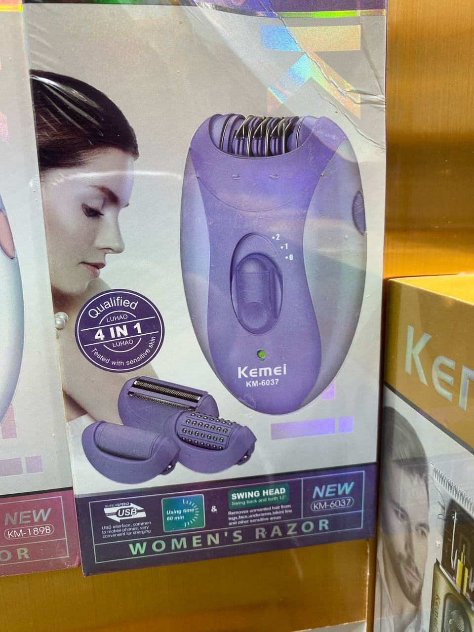 اپیلاتور چندکاره شارژی کیمی KM-6037 — تصویر ۳