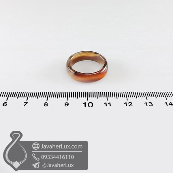 حلقه سنگ عقیق سلیمانی _ کد : 400667 — تصویر ۳