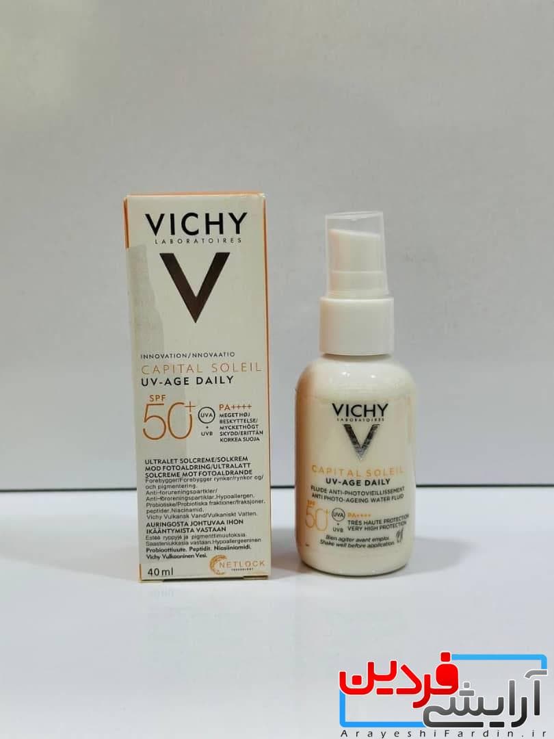فلوئید ضد آفتاب و جوانساز +SPF50 کاپیتال سولیل ویشی (بدون رنگ)
