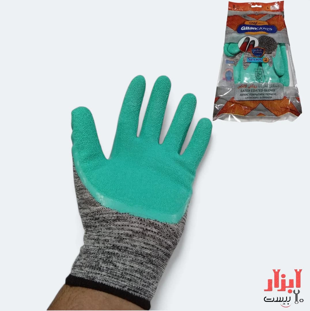 دستکش ایمنی ضد برش لاتکس گیلان سایز بزرگ — تصویر ۳