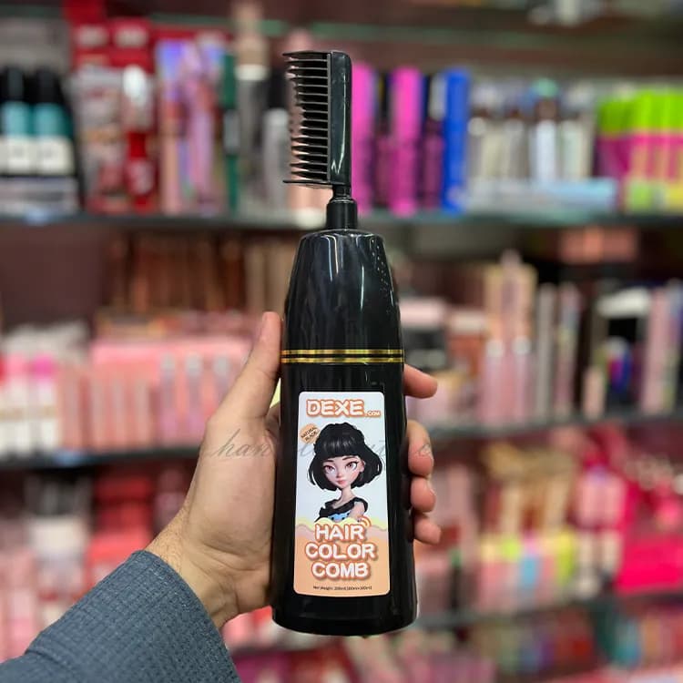 شامپو رنگ مو شانه‌دار دکسی DeXe Natural Black — تصویر ۲