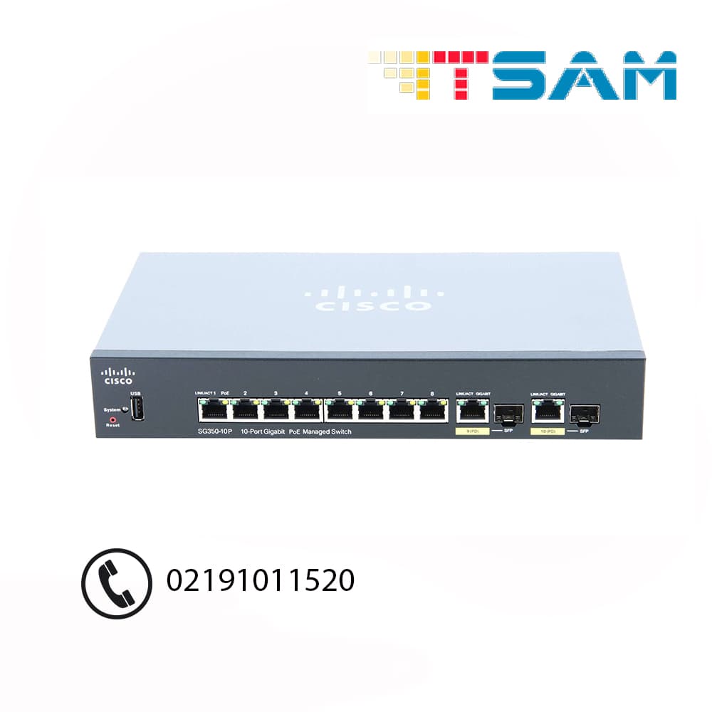 سوئیچ سیسکو مدل SG350-10P
