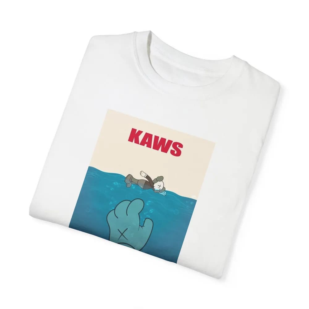 تی‌شرت آستین کوتاه مردانه مدل kaws رنگ سفید 77 — تصویر ۲