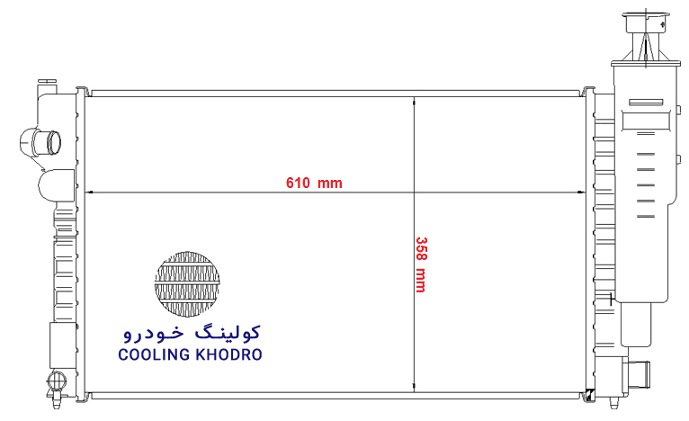 رادياتور آب (تک لول کلاسيک) “پژو 405/ پژو پارس/سمند” — تصویر ۲