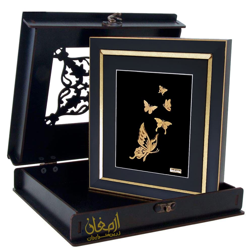 تابلو طلا پرواز پروانه ها