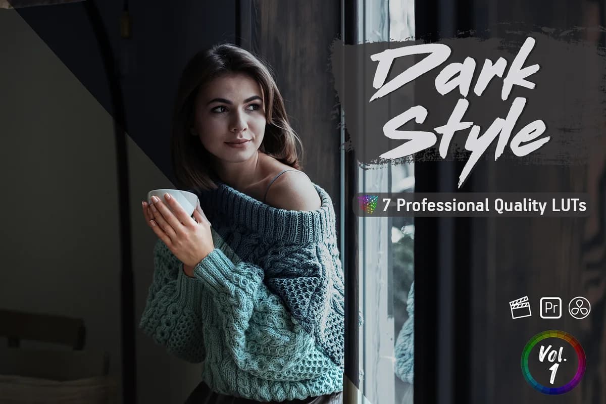 دانلود پریست رنگ دارک Dark LUTs – Creativemarket برای انواع نرم افزارها