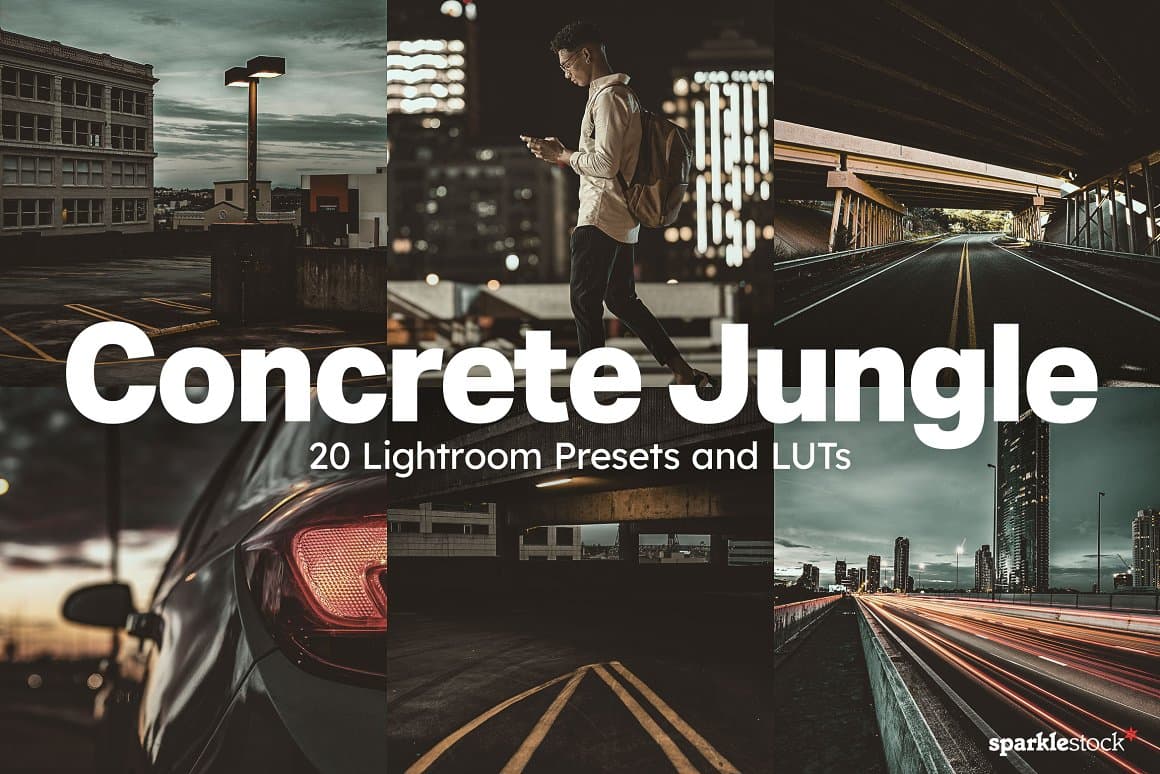 دانلود پریست رنگ سبز 20 Concrete Jungle Lightroom Presets برای انواع نرم افزارها