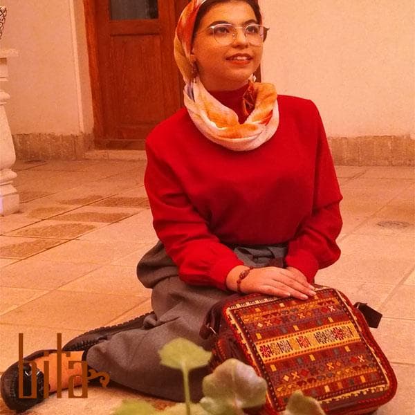 کیف گلیم سیرجان مربع بزرگ راه راه — تصویر ۲