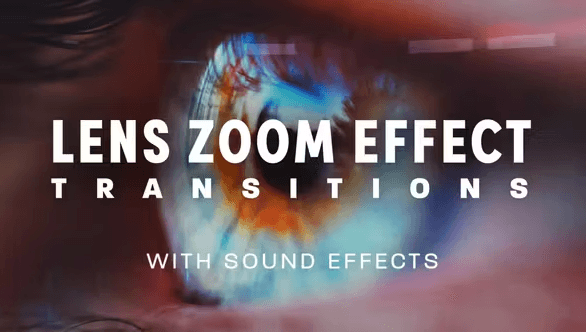 پروژه پریمیر مجموعه ترانزیشن زوم لنز Lens Zoom Transitions with Sound Effects