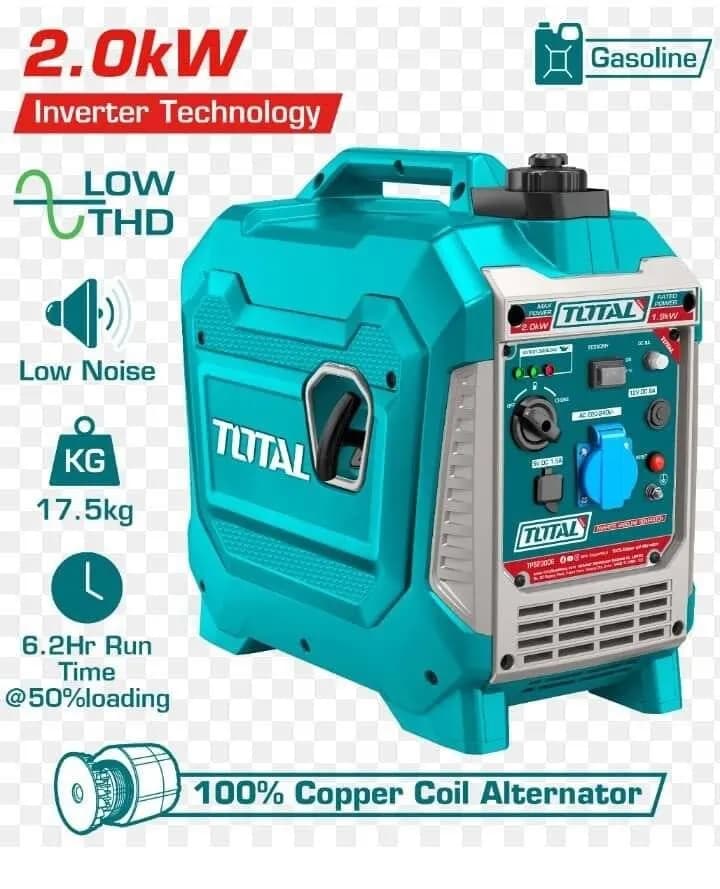 موتور برق بنزینی سایلنت ظرفیت ۲ کیلووات توتال مدل TP523006