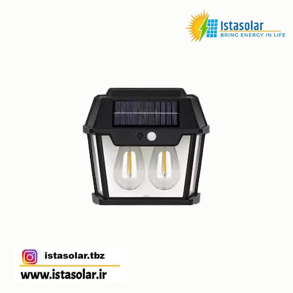 چراغ دیواری سنسور دار دو لامپ خورشیدی XF-8828