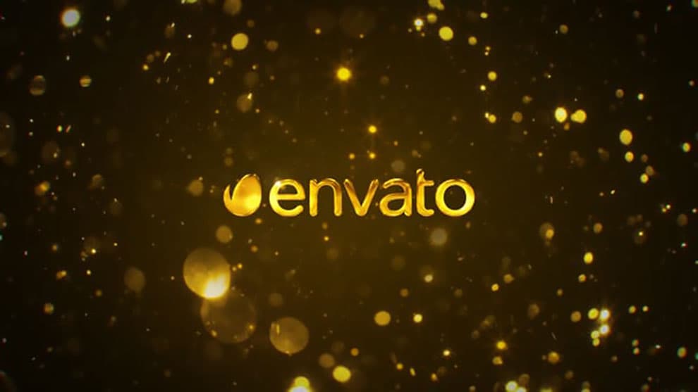 پروژه افترافکت نمایش لوگو سینمایی Gold Cinematic Logo