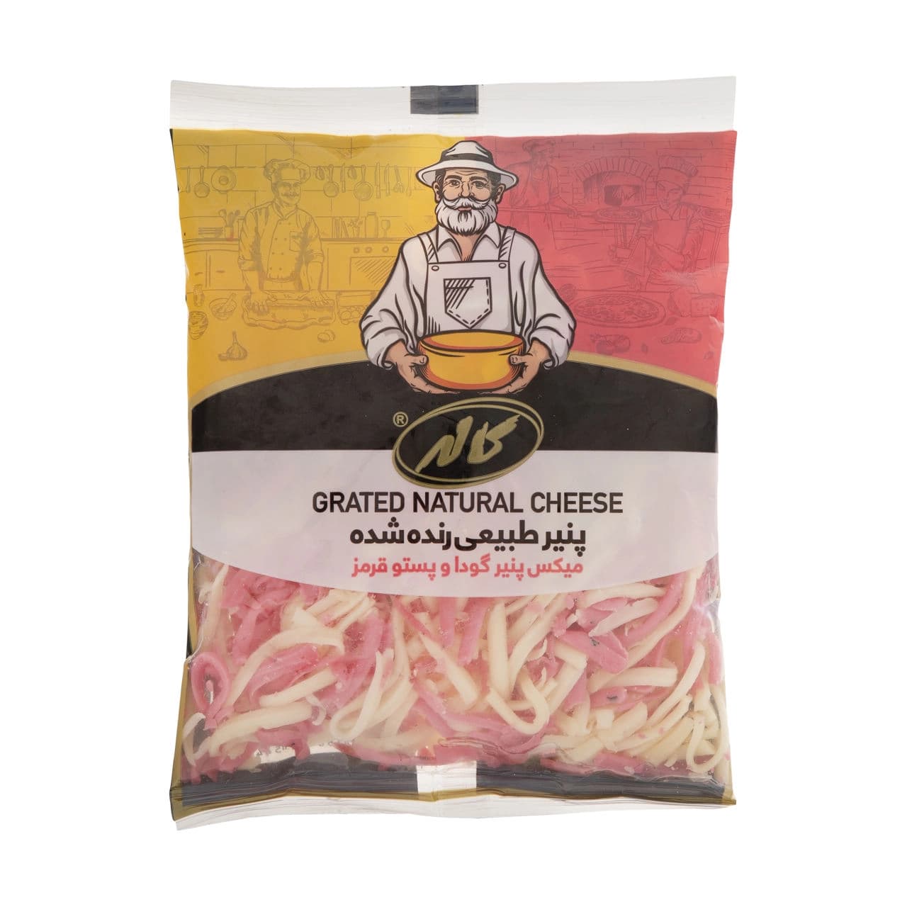 پنیر رنده شده گودا و پستو قرمز 180 گرمی کاله در بسته 30 عددی