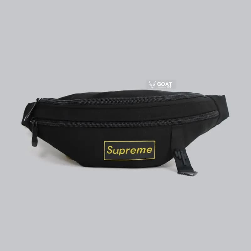 بادی بگ اسپرت مشکی supreme استیکر دار| کمری